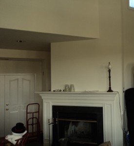 fireplace remodel (before)