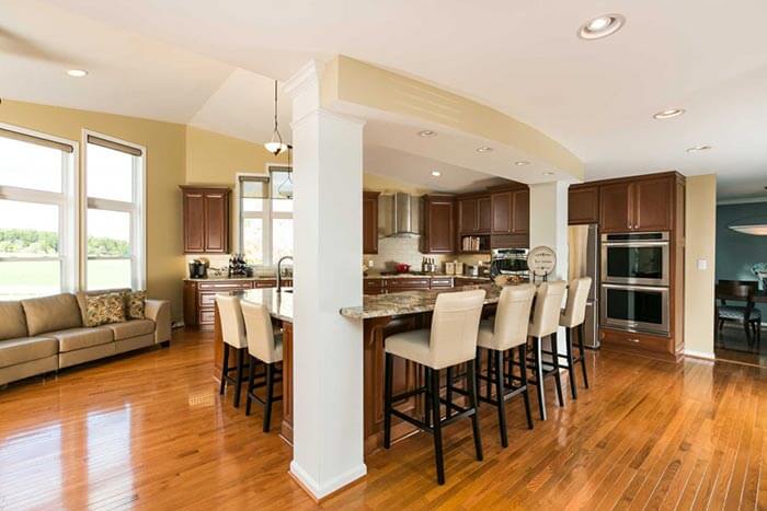 Inside of the home, kitchen, after the addition