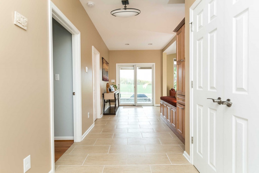 Inside of the home, new entrance, after the remodel